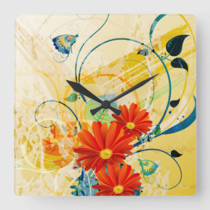 Abstract Art 40 Clock