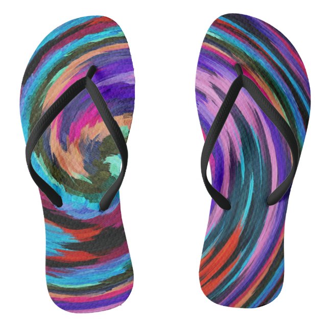 Abstract Art #40 Thongs (Footbed)