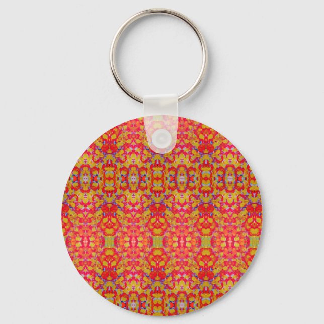 Abstract Art 8 Key Ring (Front)