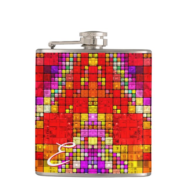 Abstract Art 93A Wrapped Flask (Front)