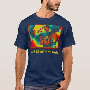 Abstract ART - A HORSE - blue red yellow T-Shirt