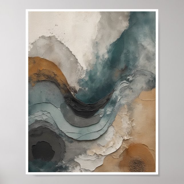 Abstract Art Aall Poster Texture and Tactile Decor (Front)