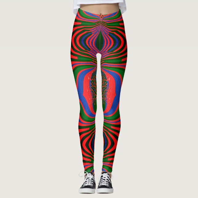 Abstract Art All-Over-Print Leggings (Front)