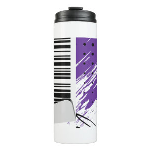 abstract art and mixed media design on mug