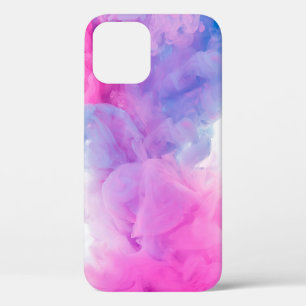 Abstract art background blue pink iPhone 12 case