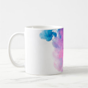 Abstract art background blue pink coffee mug