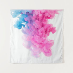 Abstract art background blue pink tapestry