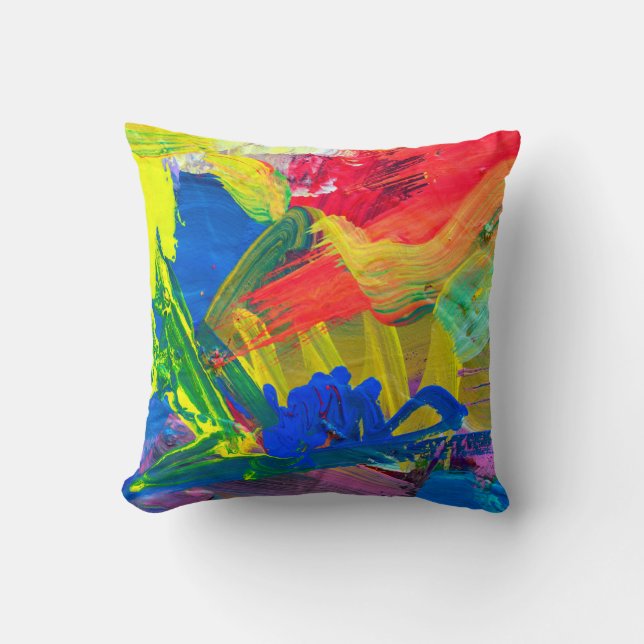 Abstract art background. Hand-painted background.  Cushion (Front)