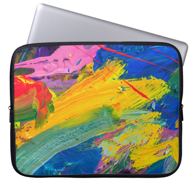 Abstract art background. Hand-painted background.  Laptop Sleeve (Front)