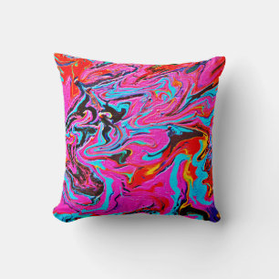 Abstract Art, Background, Hand Painting, Fluid Ar Cushion