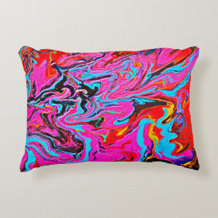Abstract Art, Background, Hand Painting, Fluid Ar Decorative Cushion
