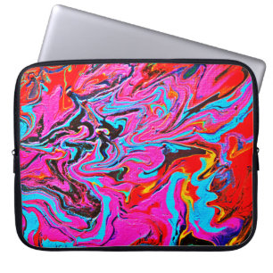 Abstract Art, Background, Hand Painting, Fluid Ar Laptop Sleeve