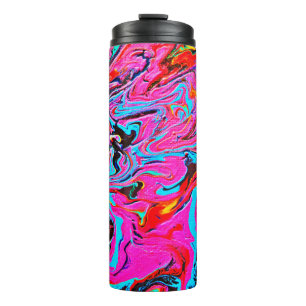 Abstract Art, Background, Hand Painting, Fluid Ar Thermal Tumbler