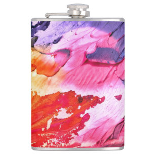 Abstract Art Background Hip Flask