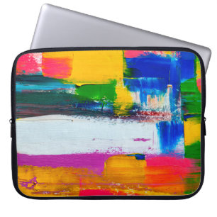Abstract art background. Modern art. Multicolored Laptop Sleeve
