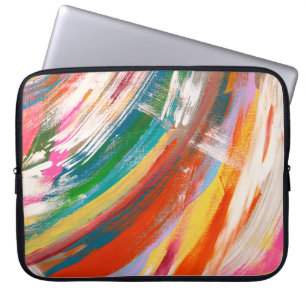 Abstract art background oil paint brush strokes. o laptop sleeve