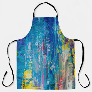 Abstract art background. Oil painting on canvas. C Apron
