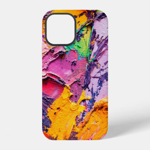 Abstract art background. Oil painting on canvas. M iPhone 12 Case