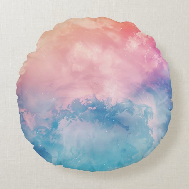 Abstract Art Background Wallpaper Round Cushion (Front)