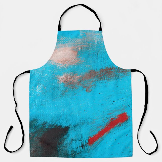 Abstract Art Backgroundart,paint,fine,blue,canvas, Apron (Front)