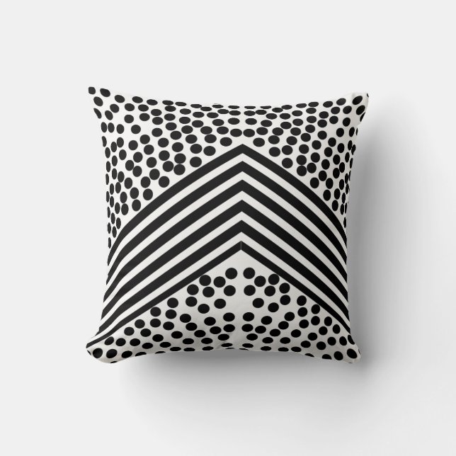 Abstract Art Balls Lines Pattern Pillow Cushion (Front)