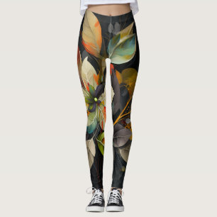 Abstract art beautiful flower Leggings