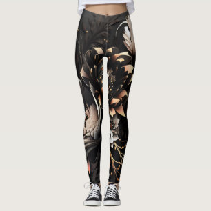 Abstract art beautiful flower Leggings