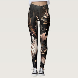 Abstract art beautiful flower Leggings