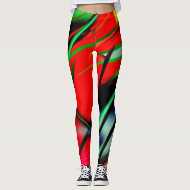 Abstract art beautiful Leggings (Front)