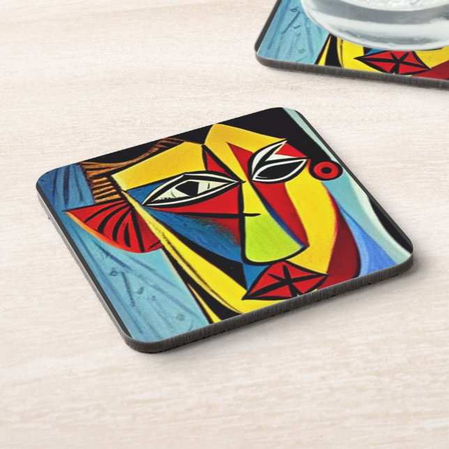 Abstract Art Beverage Coaster (Left Side)