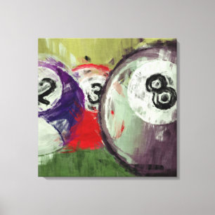 Abstract Art Billiards Canvas Print