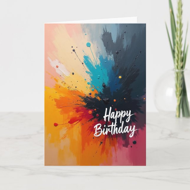 Abstract Art Birthday Card (Front)