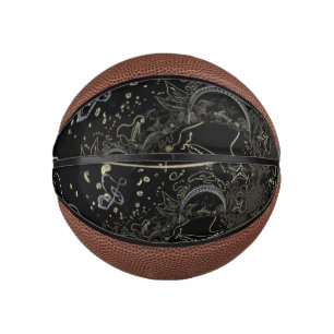 Abstract Art Black Mini Basketball