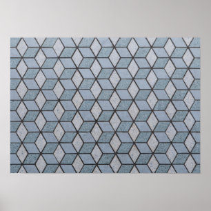 Abstract Art Blocks Background Poster