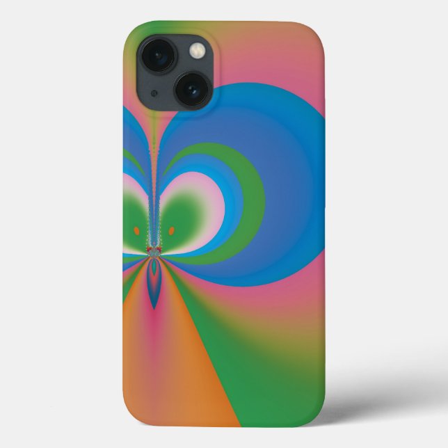 Abstract Art Blue Butterfly Case-Mate iPhone Case (Back)