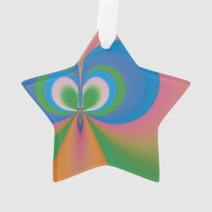 Abstract Art Blue Butterfly Ornament