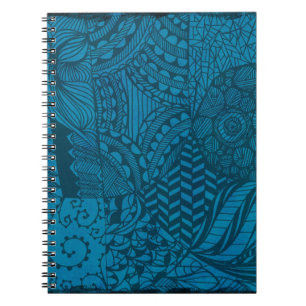 Abstract Art Blue Pattern Notebook