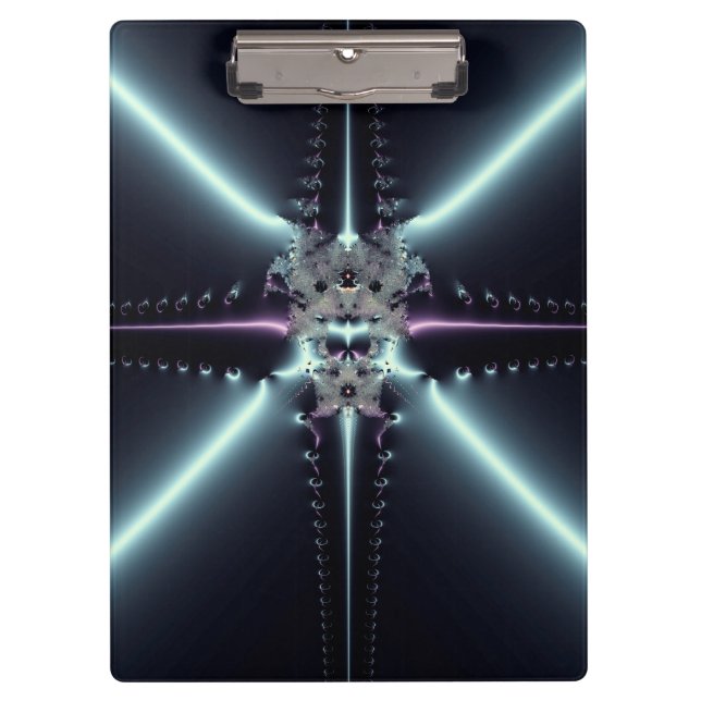 Abstract Art Blue Star Clipboard (Front)