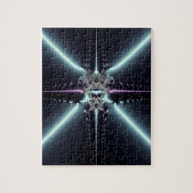 Abstract Art Blue Star Jigsaw Puzzle (Vertical)