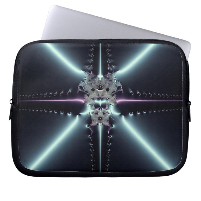 Abstract Art Blue Star Laptop Sleeve (Front)