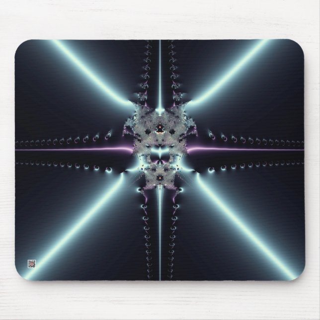 Abstract Art Blue Star Mouse Pad (Front)