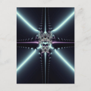 Abstract Art Blue Star Postcard