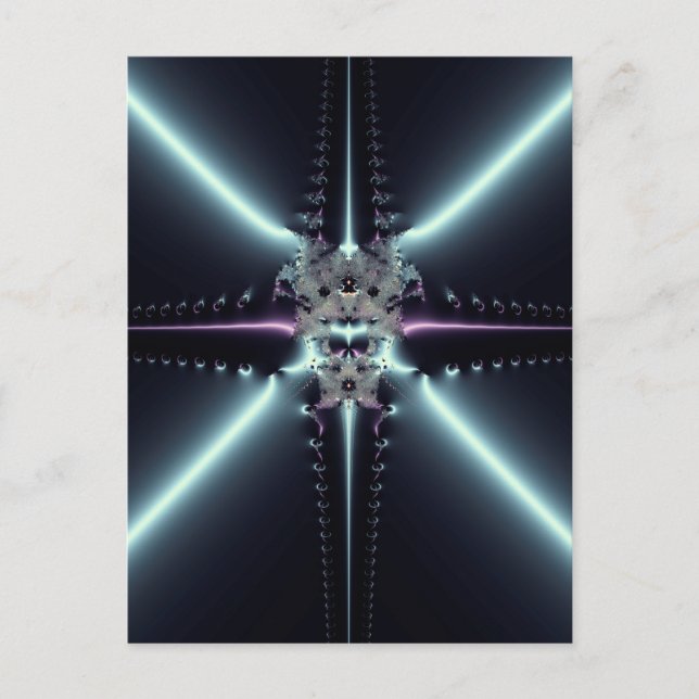 Abstract Art Blue Star Postcard (Front)