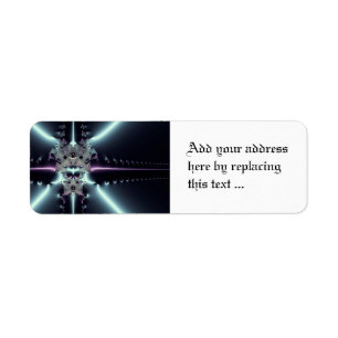Abstract Art Blue Star Return Address Label