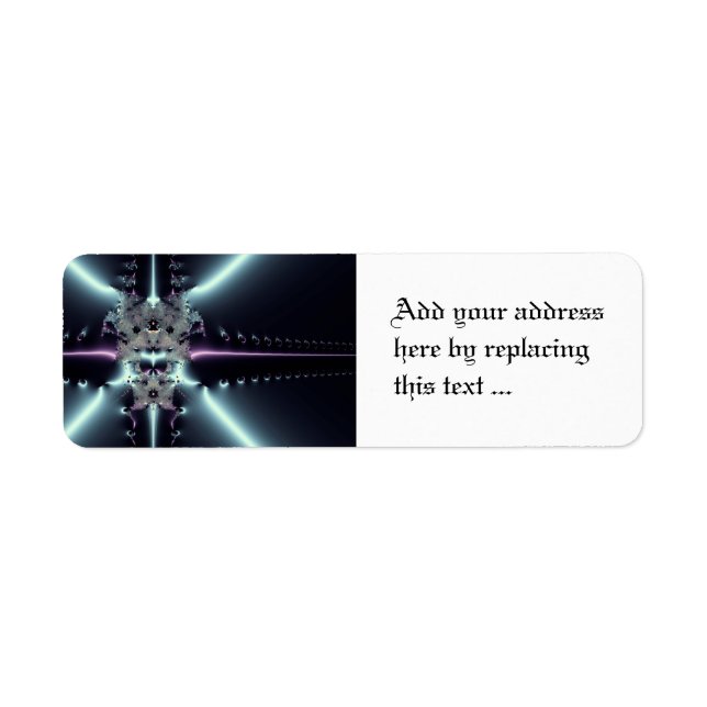 Abstract Art Blue Star Return Address Label (Front)