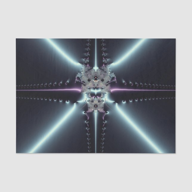 Abstract Art Blue Star Tissue Paper (Front)