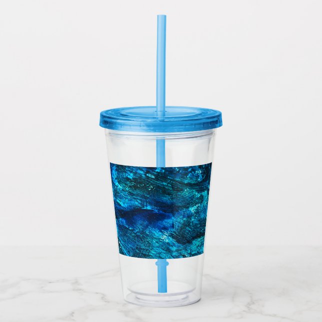 Abstract Art Blue Tumbler (Front)