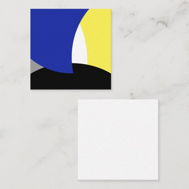 Abstract Art Blue Yellow Enclosure Card (Front/Back)