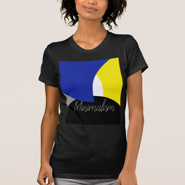 Abstract Art Blue Yellow T-Shirt (Front)
