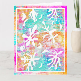 Abstract Art Boho Matisse Botanical Shapes  Card